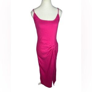 Free People Vibrant Pink Midi Dress Size S